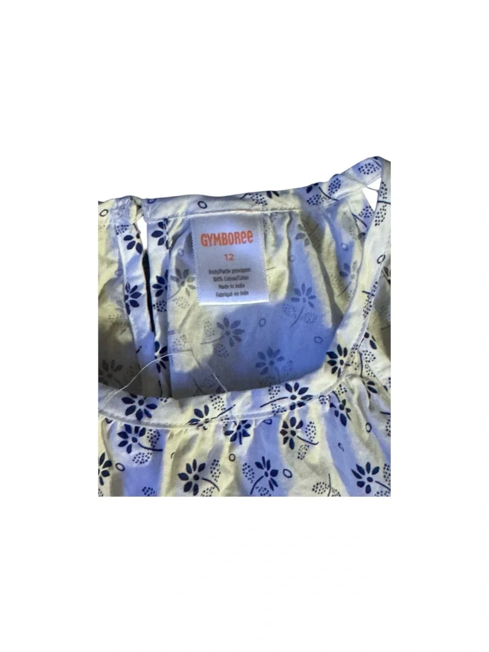 Gymboree Girls Floral Tiered Dress - Blue Skies sleeveless dress  size 12